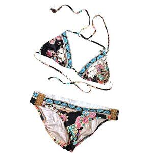 Trina Turk Nandini Buckle Side Hipster Swimsuit Bikini Bottom Set Multicolor